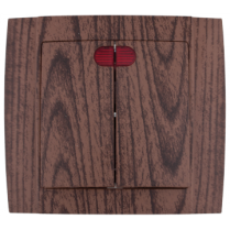 Intrerupator dublu cu led 10A Wenge HAKAN